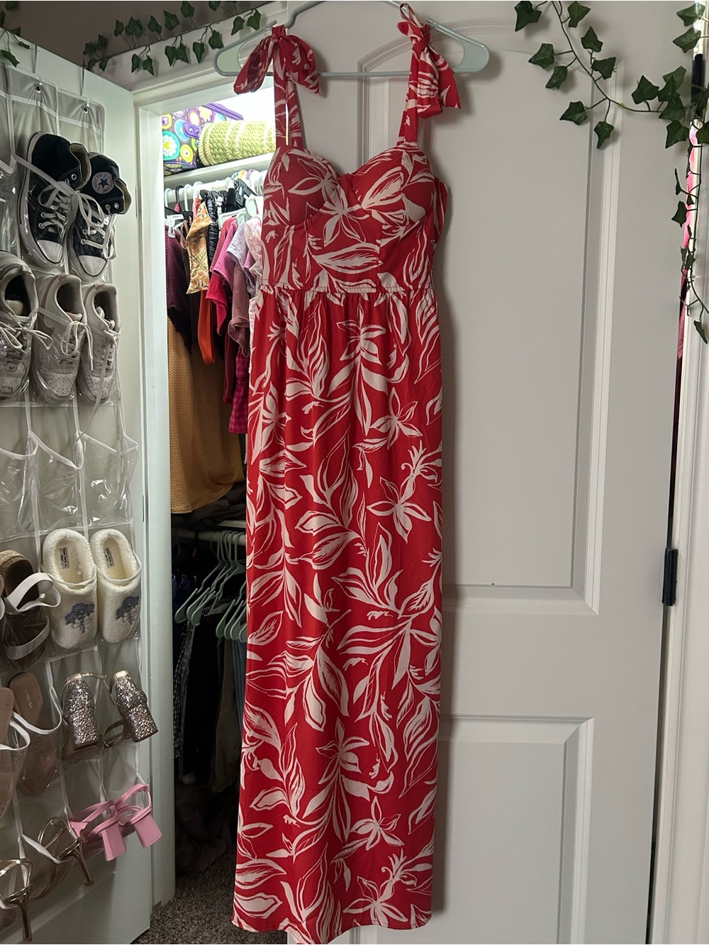 TJ Maxx Red Tropical Maxi Dress (NWT) 🌺